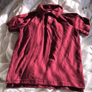 wonder nation maroon colored boys polo shirt.